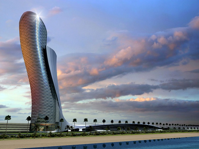 Top 10 of the Wildest Hotels from Around the World - Hyatt Capital Gate Tower