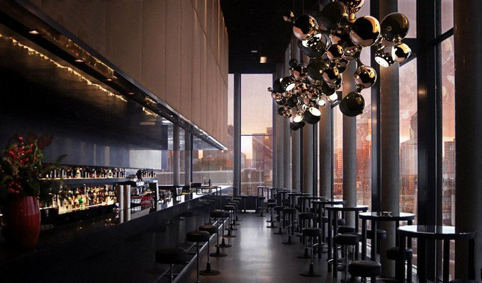 Luxury hotel decor- black chandeliers