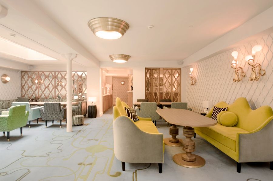 India Mahdavi's Thoumieux project features a modern look with contemporary furniture.