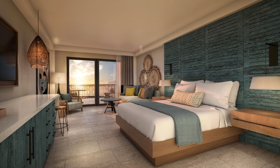 Hotel Interior Design by HKS Architects - Lopesan Costa Bavaro Resort and Village - modern bedroom