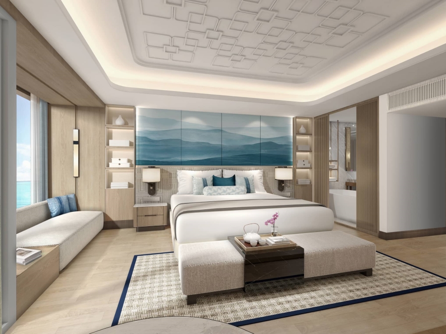 Hotel Interior Design by HKS Architects - Sunbay Park Condotel - modern bedroom