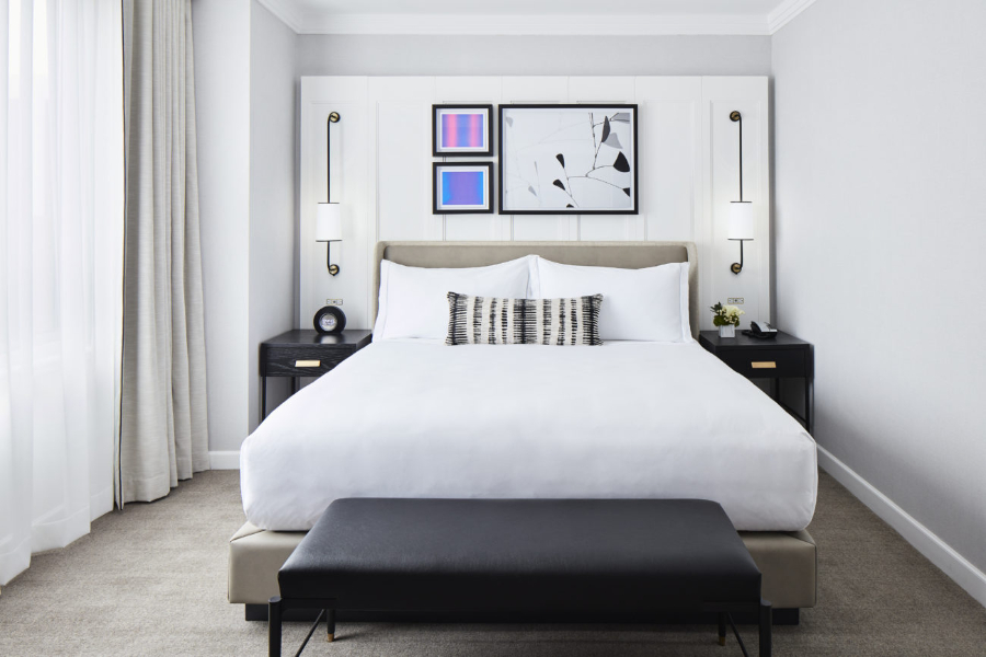 Stunning New York City Hotel Designs by Stonehill Taylor Interior Design_Conrad New York Midtown_Bedroom Design